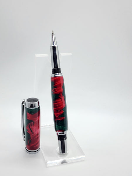 Dyed Curly Maple & Resin Rollerball - Jr. Gentleman
