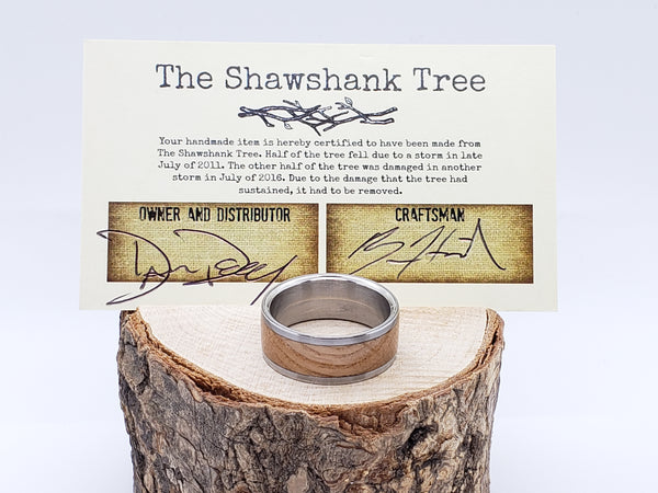 Shawshank Oak - Titanium Ring, size 11.5