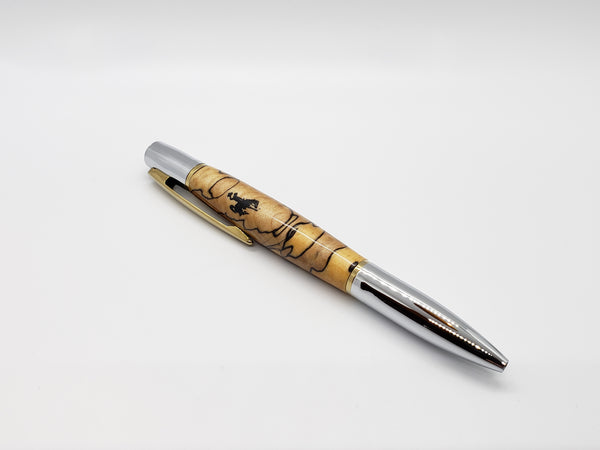 Yari Twist - UW - Chrome & Hardite, Spalted Maple