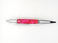 Elegant Sierra Click - Satin Chrome, Pink Box Elder Burl