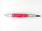 Elegant Sierra Click - Satin Chrome, Pink Box Elder Burl