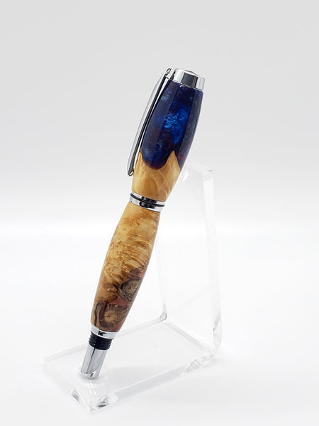 Jr. Gentleman Rollerball Pen - Box Elder Burl & Resin Pour