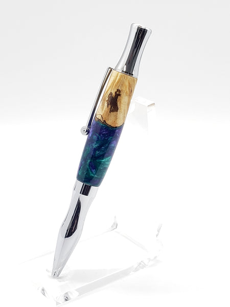 Virage Twist - UW - Chrome, Box Elder Burl & Resin Hybrid