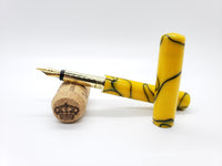 Fountain Pen - Closed end yellow acrylic